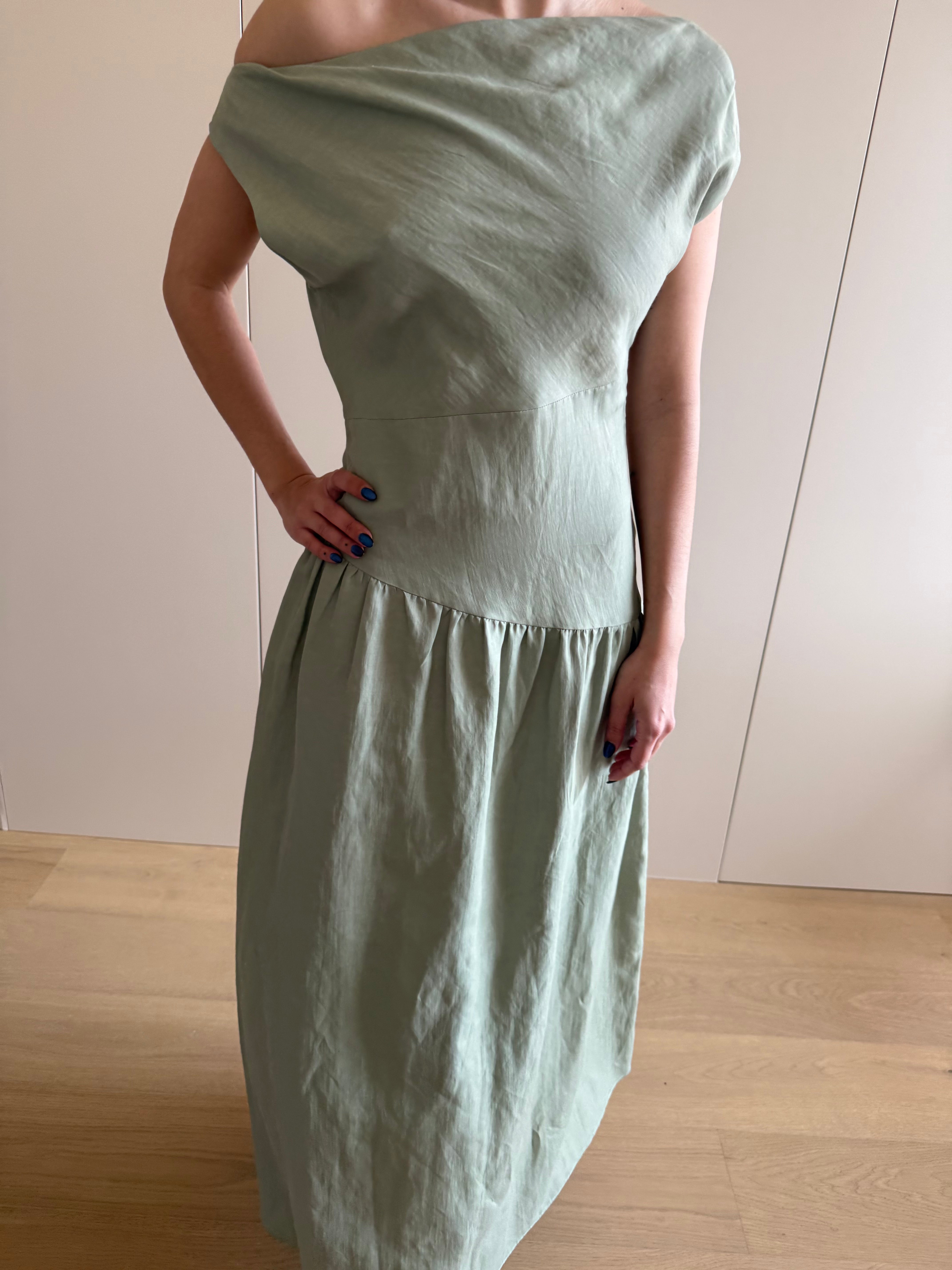 Allegra Smoke Green Dress