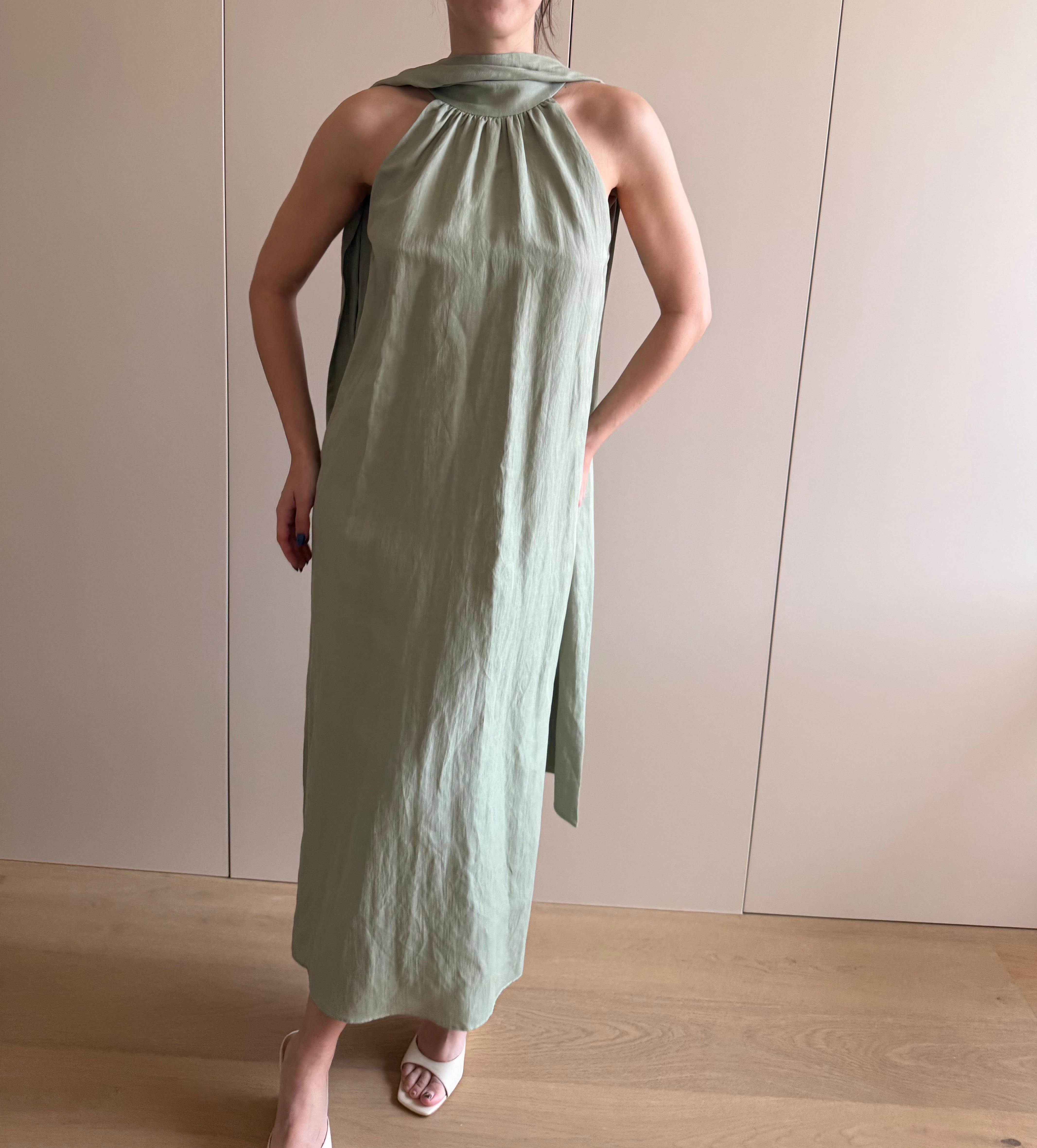 Emilie Smoke Green Dress