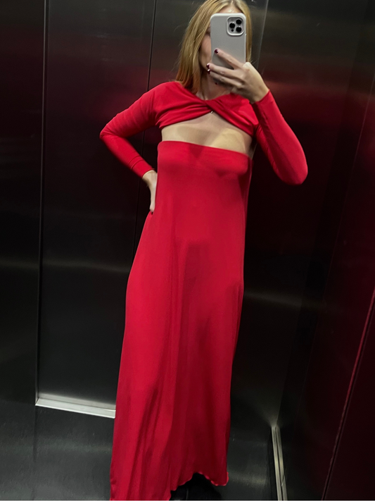 VESTIDO JANET PUNTO (PRE ORDER)