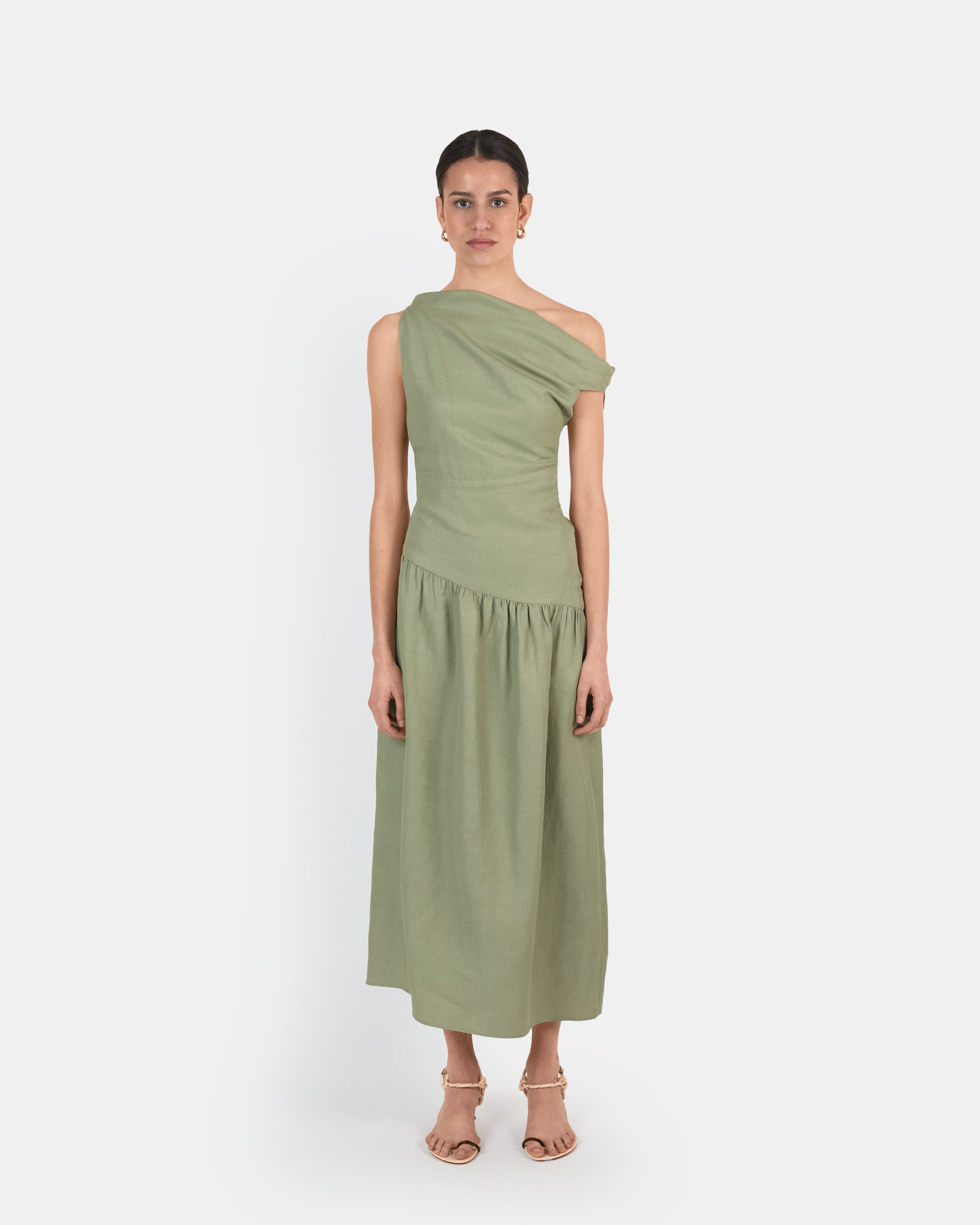 Allegra Smoke Green Dress
