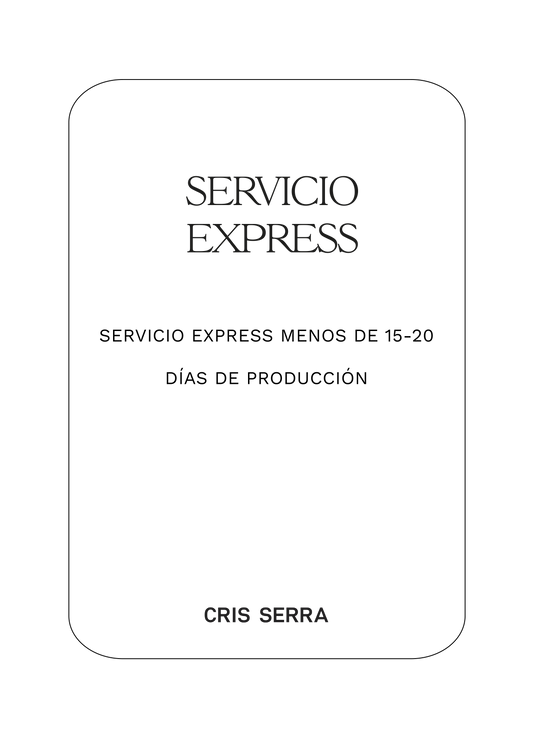 SERVICIO EXPRESS (MENOS DE 20 DÍAS)